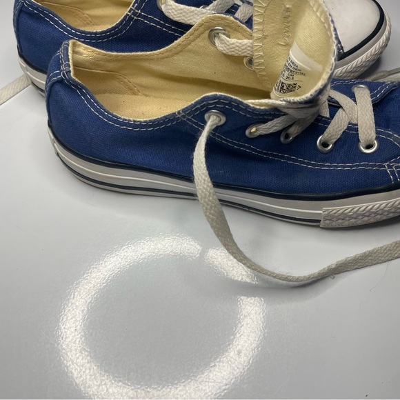 Converse All Star Low Tops Kids Size 2 Blue Shoes PRELOVED Chucks - Picture 7 of 15